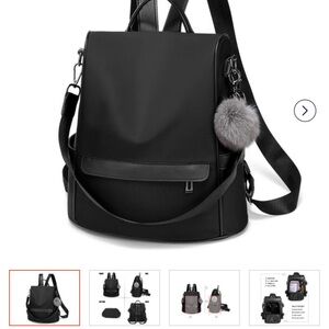 Cheruty NEW! Womens Anti-Theft Lightweight Smart Design Black Backpack